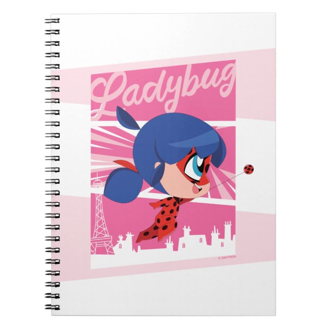 Caderno Espiral Chibi Ladybug em Paris (Frente)