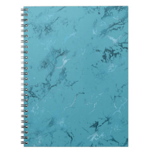 Caderno Espiral Chic Aqua Blue Marble