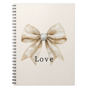 Caderno Espiral Chic Cream Silver Glam Arco Love