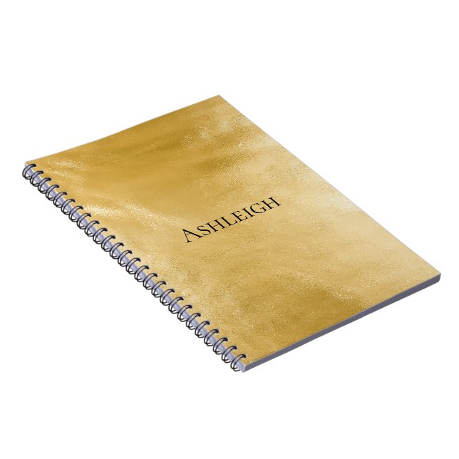 Caderno Espiral Chic Glam Dourado (Lado Direito)