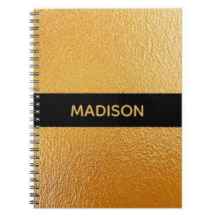 Caderno Espiral Chic Gold Foil