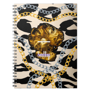 Caderno Espiral Chic Luxurious Wild Salty Girl Bday - Presente fem
