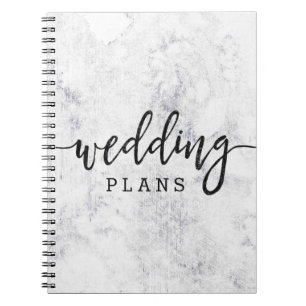 Caderno Espiral Chic White e Cinza Marble Planner