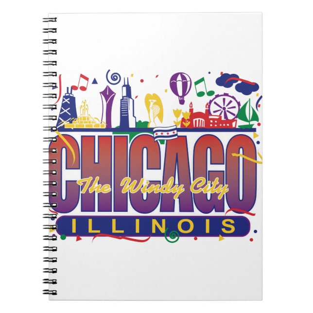 Caderno Espiral Chicago Confetti (Frente)