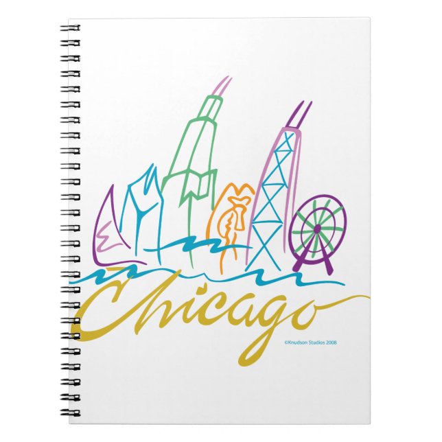 Caderno Espiral Chicago Skyline (Frente)