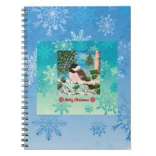 Caderno Espiral Chickadee Chatter Natal