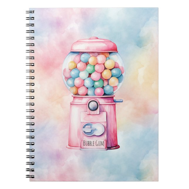 Caderno Espiral Chiclete Rosa (Frente)