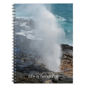 Caderno Espiral Chifre Jorrando Koloa Kauai (minha fotografia)