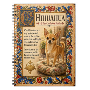Caderno Espiral Chihuahua, Arte do Bestiário Medieval