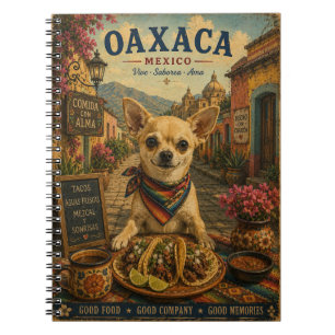 Caderno Espiral Chihuahua em Oaxaca Arte de Viagem Vintage