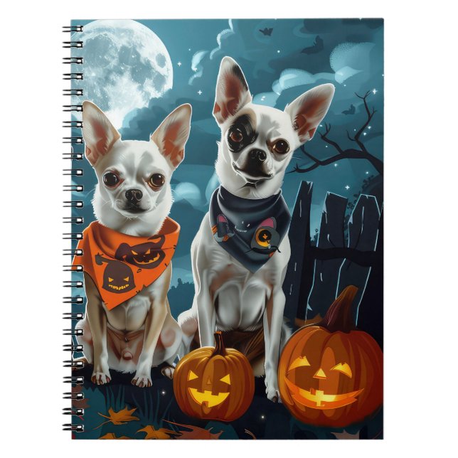 Caderno Espiral Chihuahua Halloween Spooky (Frente)