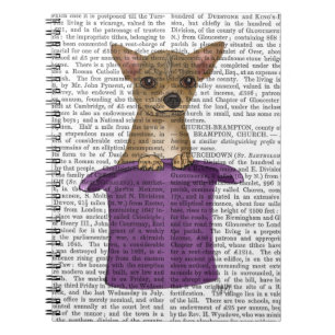Caderno Espiral Chihuahua no Top Hat
