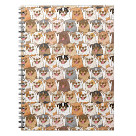 Caderno Espiral Chihuahua Pattern