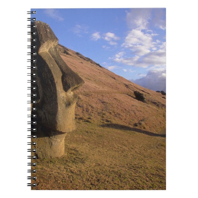 Caderno Espiral Chile, Ilha de Páscoa. Encosta com Moai (Frente)