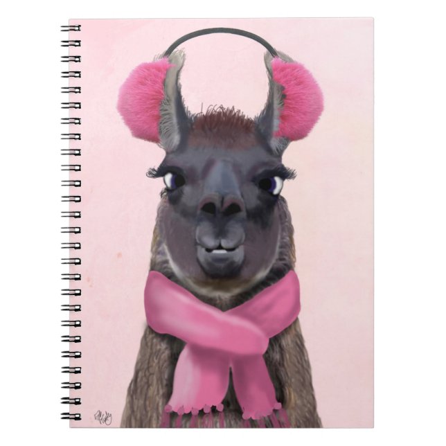 Caderno Espiral Chilly Llama Pink (Frente)