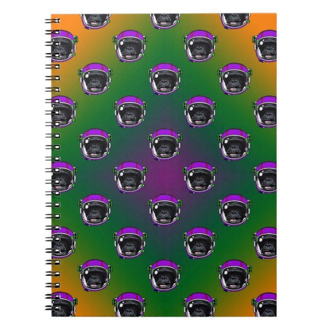Caderno Espiral Chimp espacial (Frente)