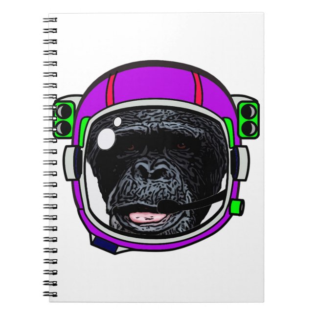 Caderno Espiral Chimp espacial (Frente)