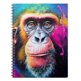 Caderno Espiral Chimpanzé Ape Animal Discovery Adventure Nature