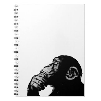 Caderno Espiral Chimpanzé de pensamento
