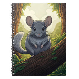 Caderno Espiral Chinchila na Floresta