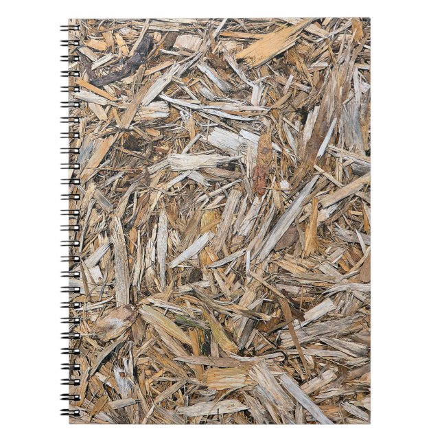 Caderno Espiral Chips de madeira meteorizados (Frente)