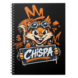 Caderno Espiral Chispa Graffiti Squirrel Spiral Notebook