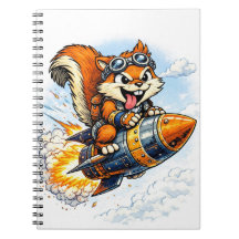 Chispa the Rocket Squirrel Spiral Notebook