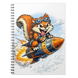 Caderno Espiral Chispa the Rocket Squirrel Spiral Notebook