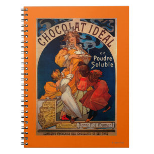 Caderno Espiral Chocolat Ideal Vintage Poster Europe