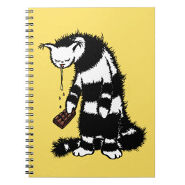 Caderno Espiral Chocolate Lover Engraçado Gato Estranho