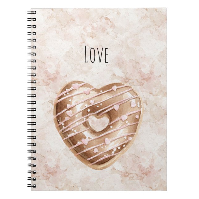 Caderno Espiral Chocolate Pink Heart Cookie (Frente)