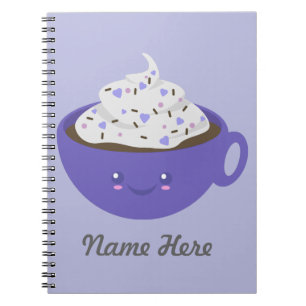 Caderno Espiral Chocolate quente bonito