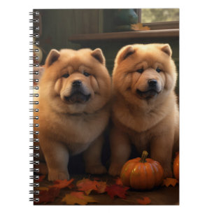 Caderno Espiral Chow Chow Puppy Autumn Delight Pumpkin