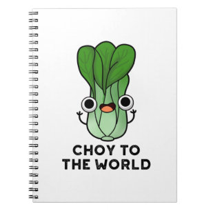 Caderno Espiral Choy Para o Mundo Piada de Bok Choy Engraçada