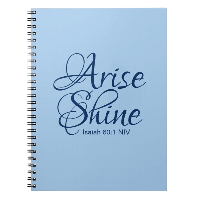 Caderno Espiral Christian Faith Surge e Bíblia Brilhante Verso Azu (Frente)