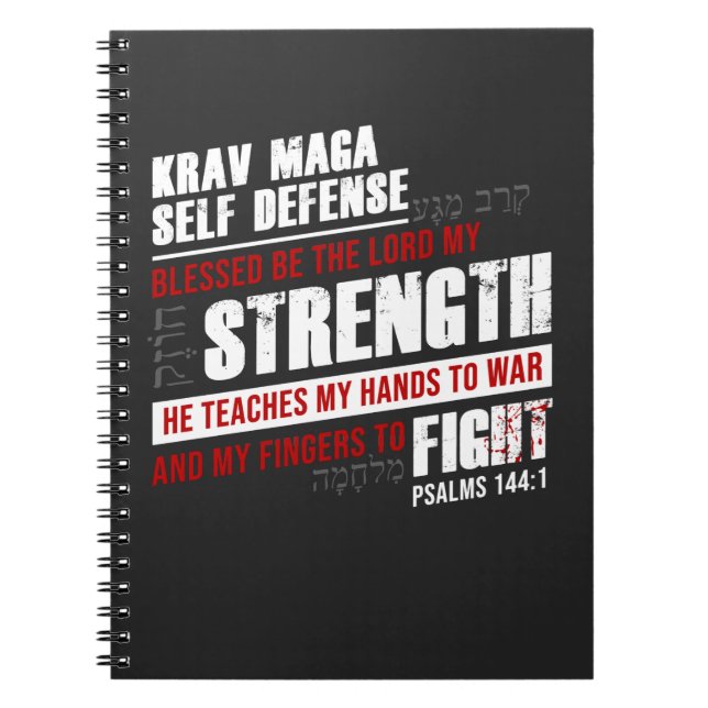 Caderno Espiral Christian Krav Maga Autodefesa (Frente)