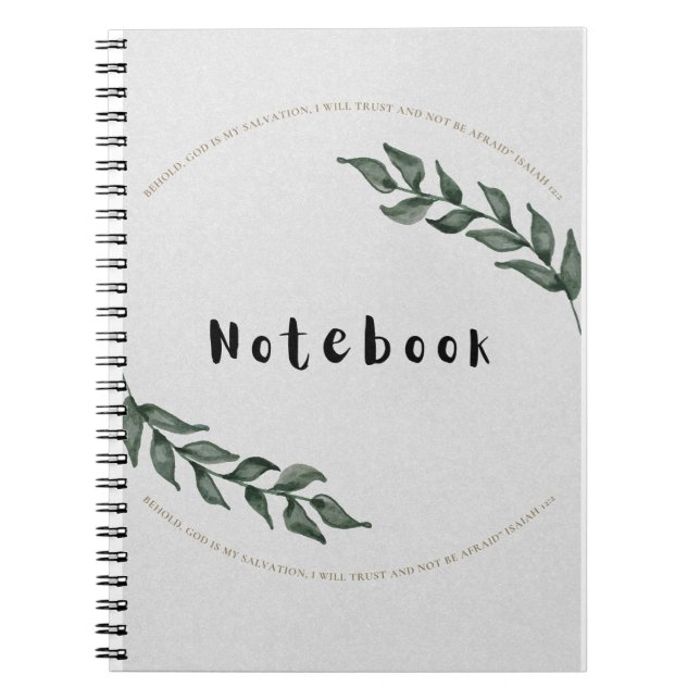 Caderno Espiral Christian Notebook for Bible Journaling (Frente)