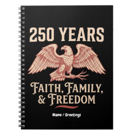 Caderno Espiral Christian Patriot 2026 Jubilee Faith Family 
