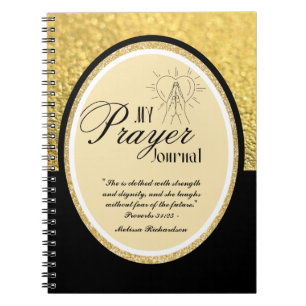 Caderno Espiral Christian Personalizado adiciona um DIÁRIO de PRAY