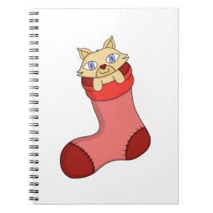 Caderno Espiral Christmas Kitten