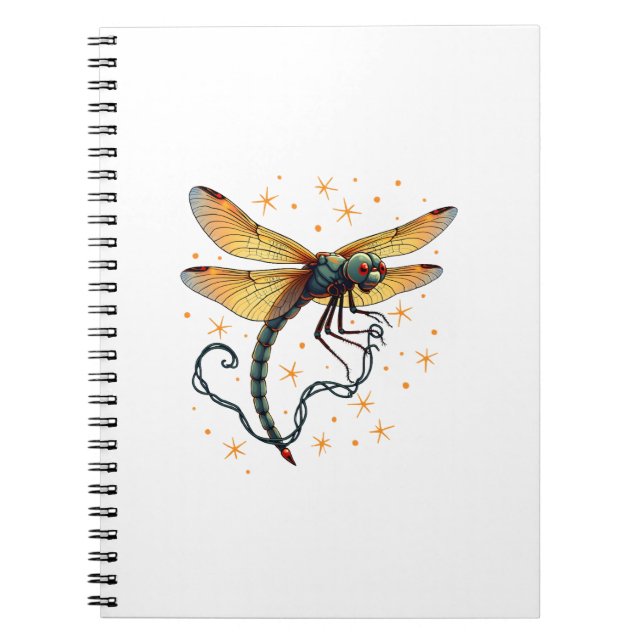 Caderno Espiral Christmas Lights Dragonfly (Frente)