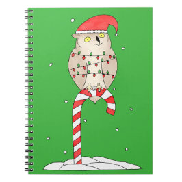 Caderno Espiral Christmas Owl