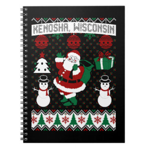 Caderno Espiral Christmas Ugly Sweater Kenosha Wisconsin