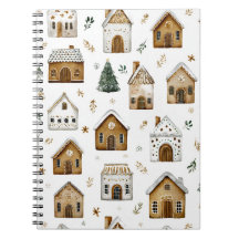 Christmas Watercolor Spiral Notebook – Cute Art