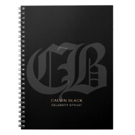 Caderno Espiral Chrome Hearts Estilo Minimalista Moderno Profissio
