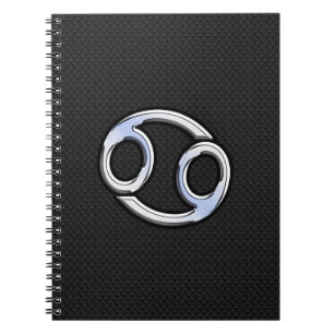 Caderno Espiral Chrome Like Cancer Zodiac Sign on Cobra Skyle