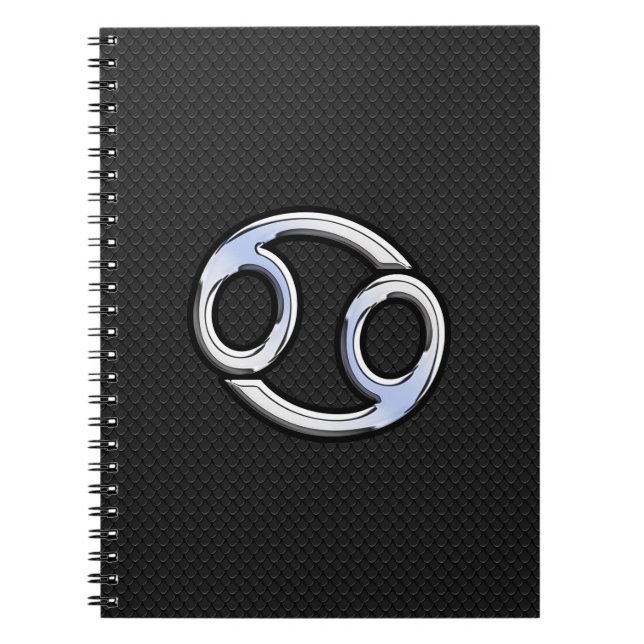 Caderno Espiral Chrome Like Cancer Zodiac Sign on Cobra Skyle (Frente)