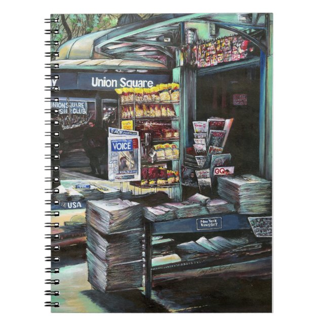 Caderno Espiral Chrysocolia Morning, Union Square, NYC (Frente)