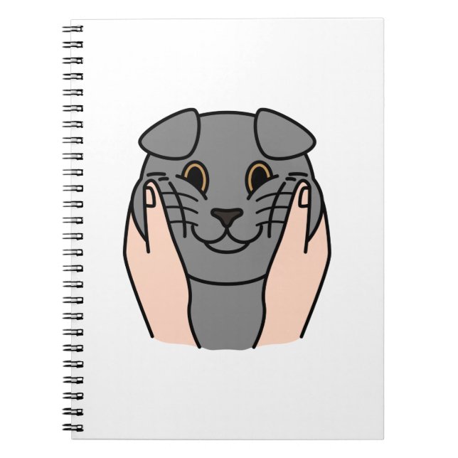 Caderno Espiral Chubby Cheeks Scottish Fold Cat (Frente)