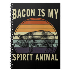 Caderno Espiral Churrasco   Bacon é o Meu Animal Espiritual Churra